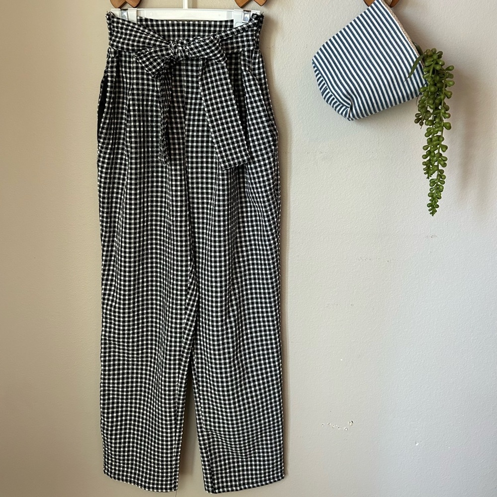 Black and White Gingham Women's Pants